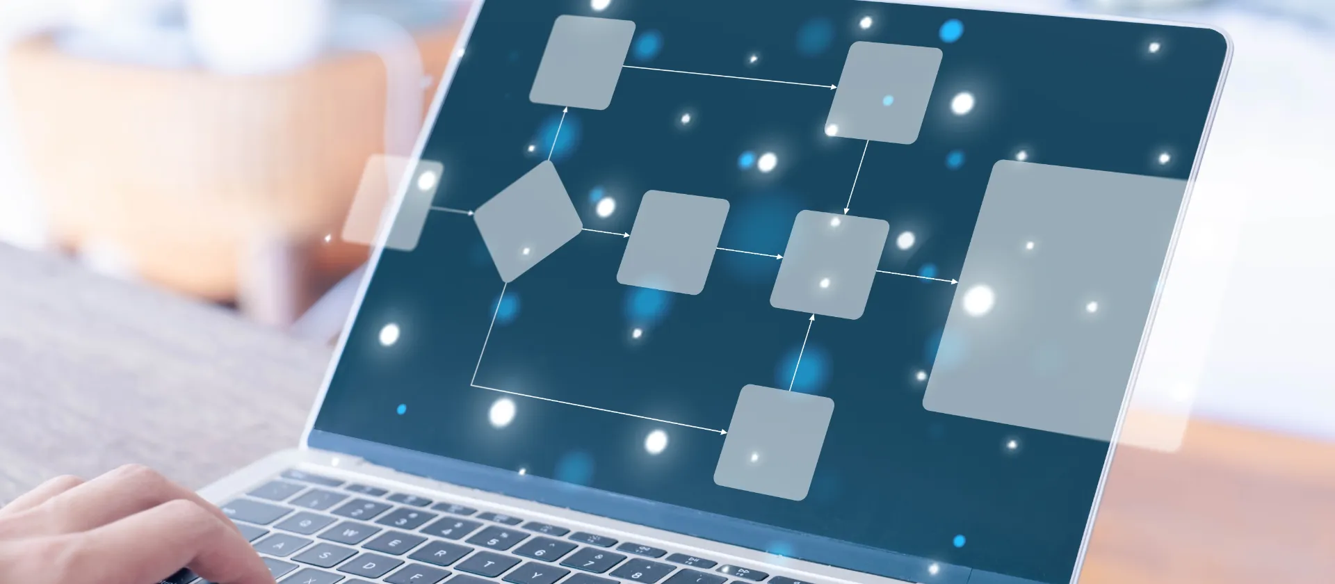 Hands on Laptop with decision path