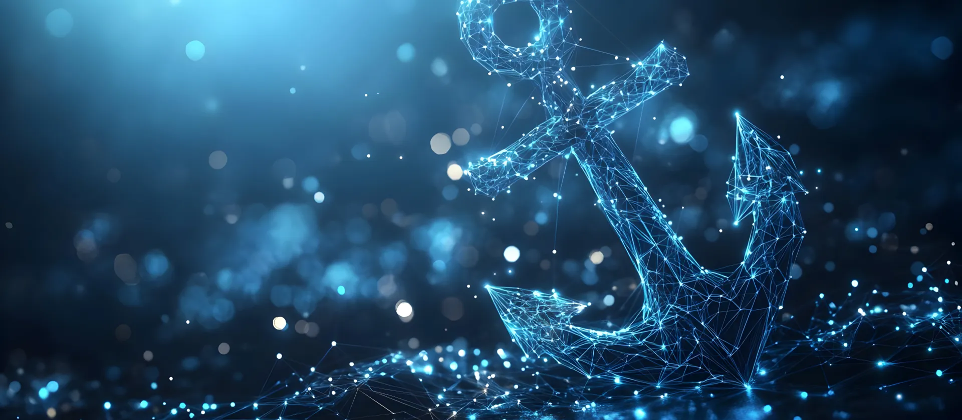 Abstrakte digitale Netzwerklandschaft in Blau mit dynamischen Datenstrukturen und KI-inspirierter Visualisierung. Das Bild symbolisiert die Transformation von Finance & Controlling durch künstliche Intelligenz, datengetriebene Unternehmenssteuerung, digitale Vernetzung sowie den Übergang von isolierten KI-Pilotprojekten zu einer skalierbaren, KI-gestützten Steuerungsorganisation.